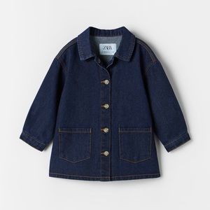 Zara toddler indigo denim shacket
